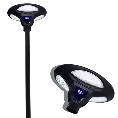 30W UFO Solar Post Top Solar Garden Lights / Solar Lawn Pathway Decoration Stake Light