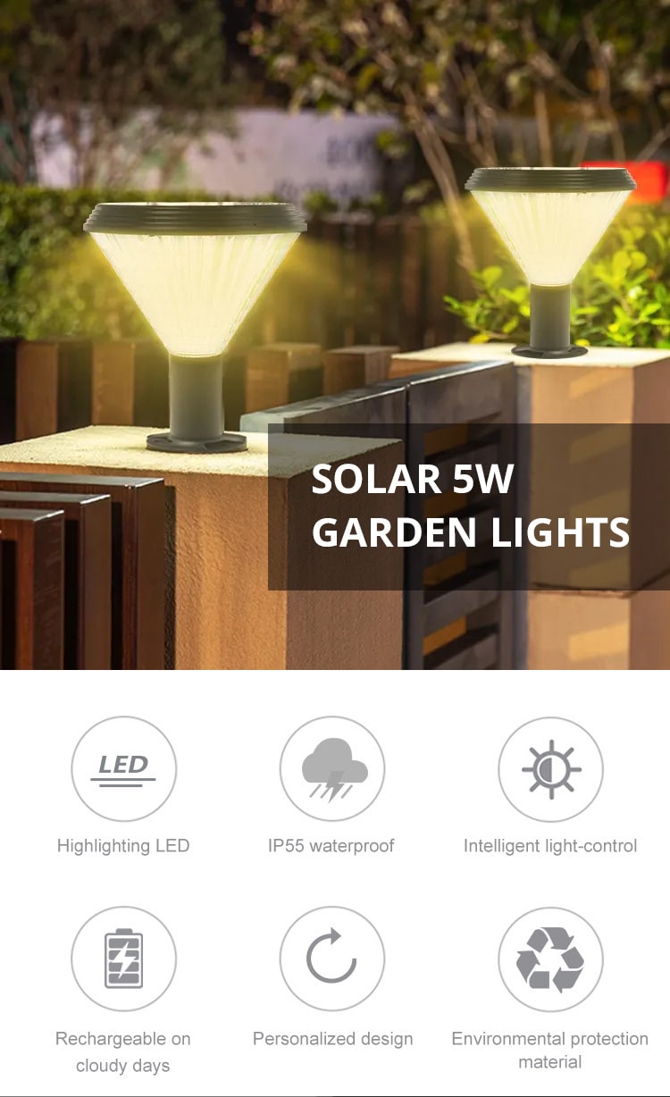 5w diamond solar garden light