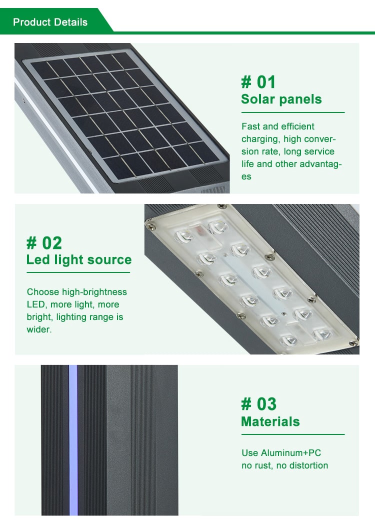 Features of 5w solar path light