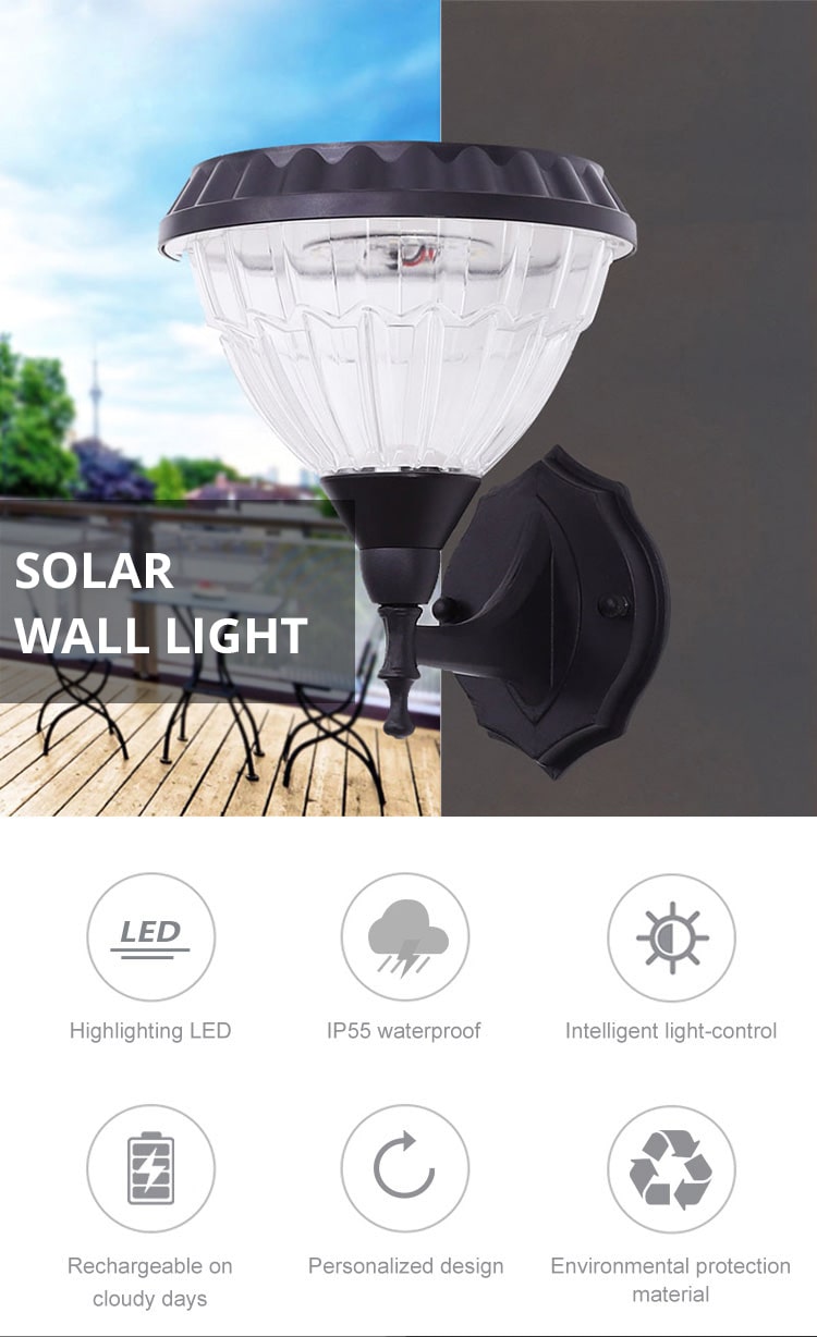 2w pumpkin solar wall mounted light